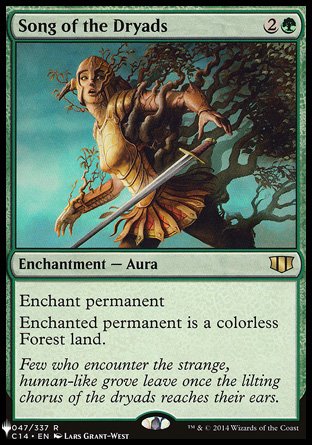 (047) Magic The Gathering The List Single: Song of the Dryads  Rare