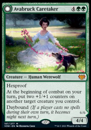 (187) Magic The Gathering Innistrad: Crimson Vow Single: Avabruck Caretaker // Hollowhenge Huntmaster  Mythic