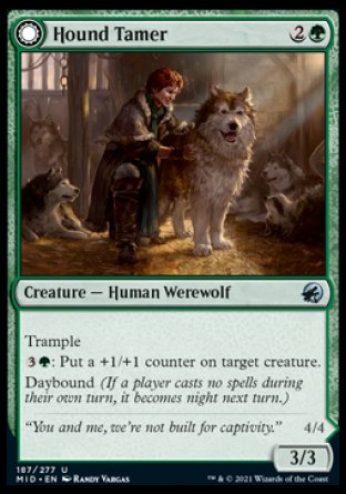 (187) Magic The Gathering Innistrad: Midnight Hunt Single: Hound Tamer // Untamed Pup  Uncommon