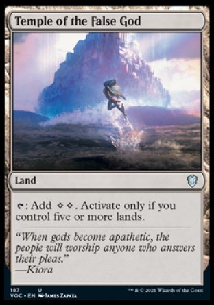 (187) Magic The Gathering Commander: Innistrad: Crimson Vow Single: Temple of the False God  Uncommon