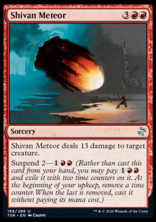 (188/289) Magic The Gathering Time Spiral Remastered Single: Shivan Meteor  Uncommon