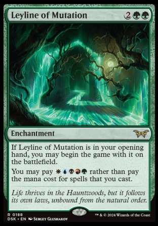 (188) Magic The Gathering Duskmourn: House of Horror Single: Leyline of Mutation  Rare