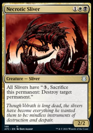(188) Magic The Gathering Commander: Adventures in the Forgotten Realms Single: Necrotic Sliver Holo Uncommon
