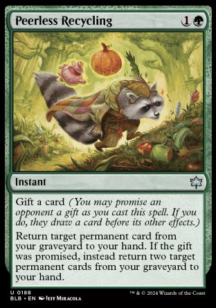 (188) Magic The Gathering Bloomburrow Single: Peerless Recycling  Uncommon