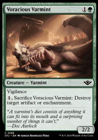 (188) Magic The Gathering Outlaws of Thunder Junction Single: Voracious Varmint  Common