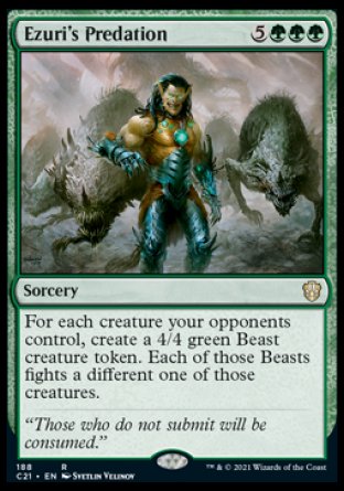 (188) Magic The Gathering Commander: Strixhaven Single: Ezuri's Predation  Rare