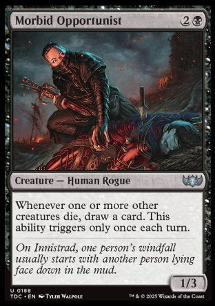 (188) Magic The Gathering Commander: Tarkir: Dragonstorm Single: Morbid Opportunist  Uncommon