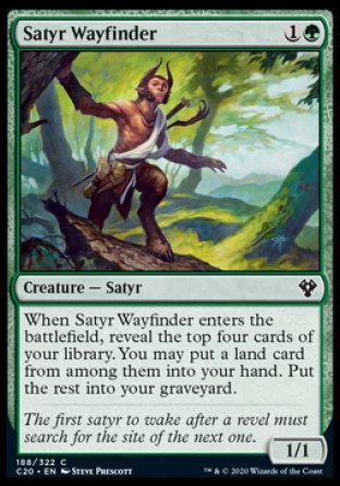 (188/322) Magic The Gathering Commander: Ikoria Single: Satyr Wayfinder  Common