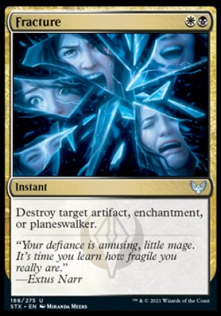 (188) Magic The Gathering Strixhaven: School of Mages Single: Fracture Holo Uncommon