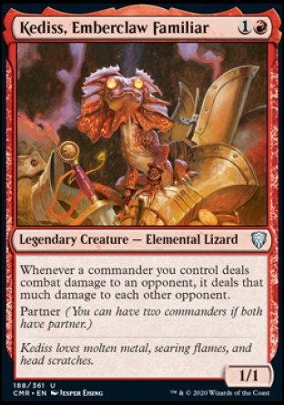 (188/361) Magic The Gathering Commander Legends Single: Kediss, Emberclaw Familiar Holo Uncommon