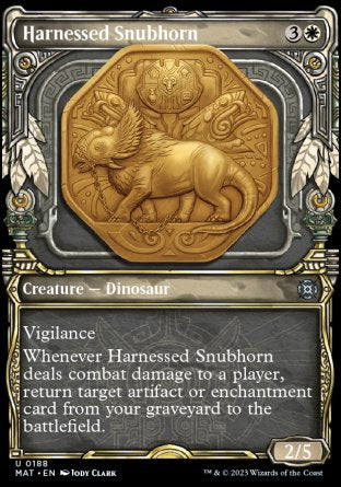 (188) Magic The Gathering March of the Machine: The Aftermath: Extras Single: Harnessed Snubhorn (V.3)  Uncommon