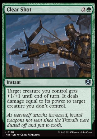 (188) Magic The Gathering Innistrad Remastered Single: Clear Shot Holo Uncommon