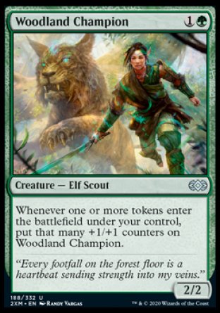 (188/332) Magic The Gathering Double Masters Single: Woodland Champion Holo Uncommon