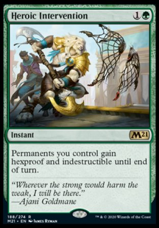 (188) Magic The Gathering Core 2021: Promos Single: Heroic Intervention (V.2) Holo Rare