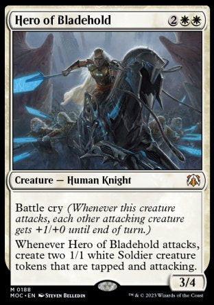 (188) Magic The Gathering Commander: March of the Machine Single: Hero of Bladehold  Mythic