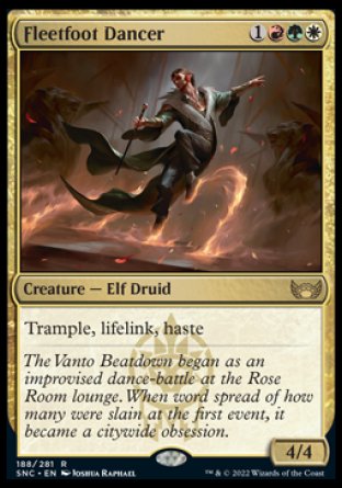 (188) Magic The Gathering Streets of New Capenna Single: Fleetfoot Dancer  Rare