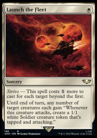 (188) Magic The Gathering Universes Beyond: Warhammer 40000 Single: Launch the Fleet  Rare