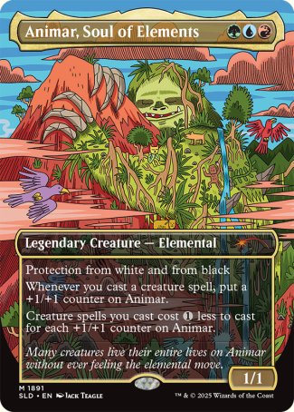(1891) Magic The Gathering Secret Lair Drop Series Single: Animar, Soul of Elements Holo Mythic