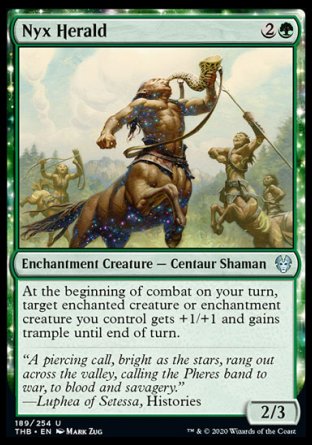 (189/254) Magic The Gathering Theros Beyond Death Single: Nyx Herald Holo Uncommon