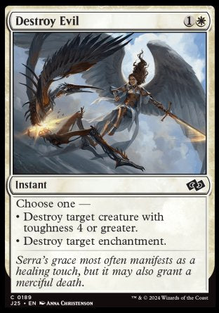 (189) Magic The Gathering Foundations Jumpstart Single: Destroy Evil  Common