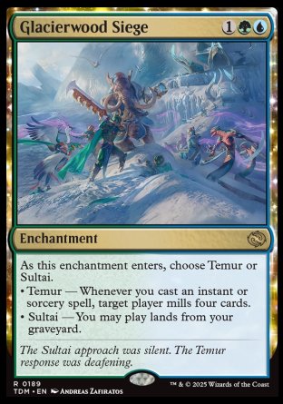 (189) Magic The Gathering Tarkir: Dragonstorm: Promos Single: Glacierwood Siege (V.2)  Rare