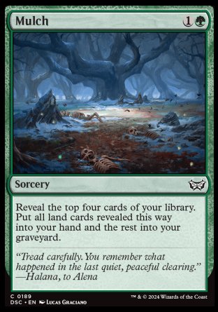 (189) Magic The Gathering Commander: Duskmourn: House of Horror Single: Mulch  Common