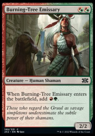 (189) Magic The Gathering Double Masters 2022 Single: Burning-Tree Emissary  Common