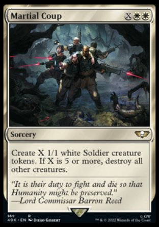 (189) Magic The Gathering Universes Beyond: Warhammer 40000 Single: Martial Coup Holo Rare
