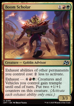 (189) Magic The Gathering Aetherdrift Single: Boom Scholar  Uncommon