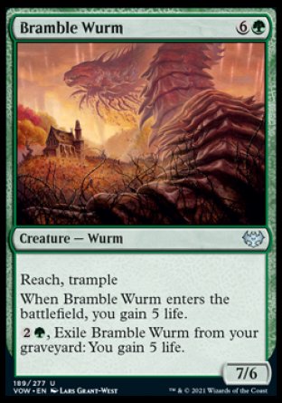 (189) Magic The Gathering Innistrad: Crimson Vow Single: Bramble Wurm  Uncommon
