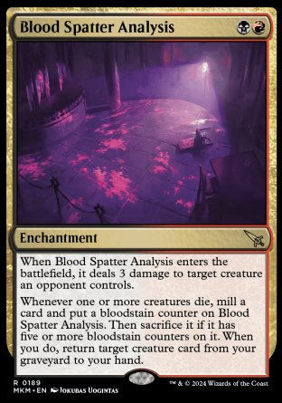 (189) Magic The Gathering Murders at Karlov Manor Single: Blood Spatter Analysis Holo Rare