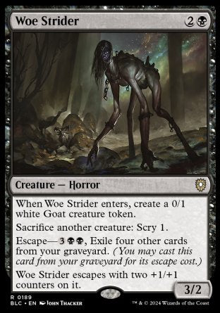 (189) Magic The Gathering Commander: Bloomburrow Single: Woe Strider  Rare