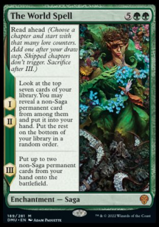 (189) Magic The Gathering Dominaria United Single: The World Spell Holo Mythic