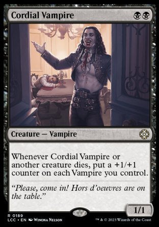 (189) Magic The Gathering Commander: The Lost Caverns of Ixalan Single: Cordial Vampire  Rare