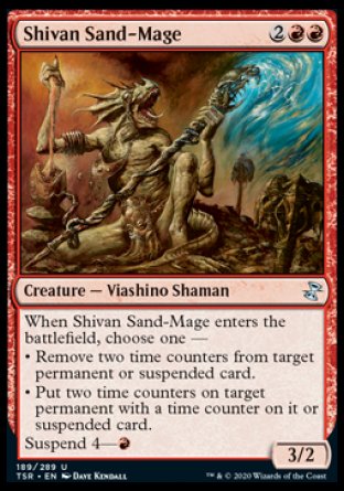 (189/289) Magic The Gathering Time Spiral Remastered Single: Shivan Sand-Mage  Uncommon