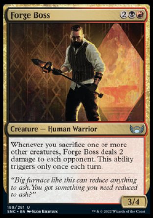 (189) Magic The Gathering Streets of New Capenna Single: Forge Boss  Uncommon