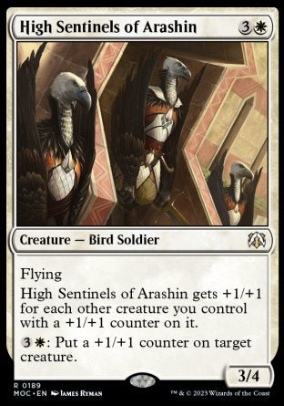 (189) Magic The Gathering Commander: March of the Machine Single: High Sentinels of Arashin  Rare