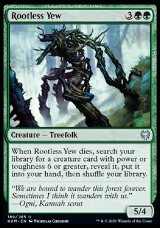 (189/285) Magic The Gathering Kaldheim Single: Rootless Yew Holo Uncommon