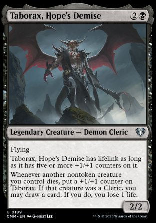 (189) Magic The Gathering Commander Masters Single: Taborax, Hope's Demise Holo Uncommon