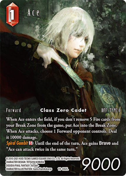 (002) Final Fantasy TCG From Nightmares Single: Ace (19-002) (V.2) Holo Legend