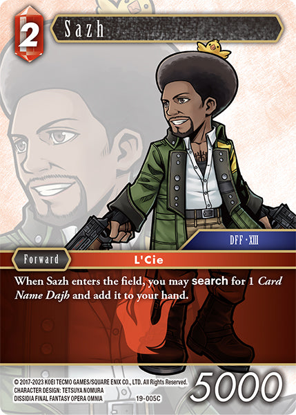 (005) Final Fantasy TCG From Nightmares Single: Sazh (19-005) Holo Common