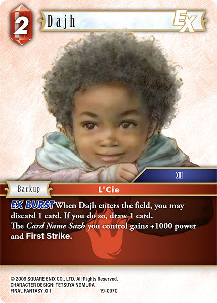 (007) Final Fantasy TCG From Nightmares Single: Dajh (19-007)  Common