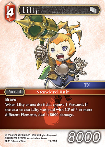 (013) Final Fantasy TCG From Nightmares Single: Lilty (19-013) Holo Common
