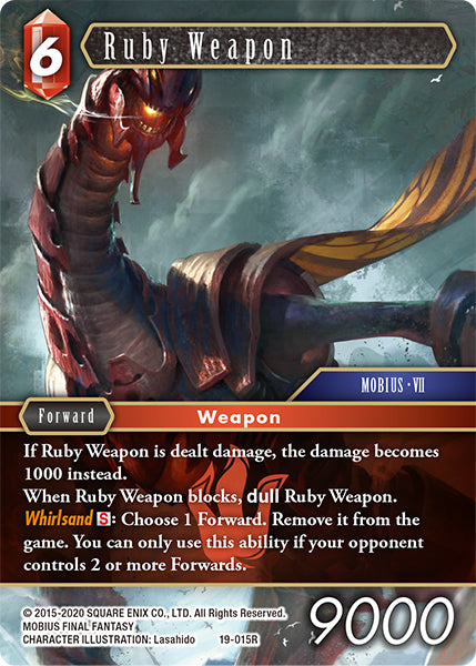 (015) Final Fantasy TCG From Nightmares Single: Ruby Weapon (19-015) Holo Rare