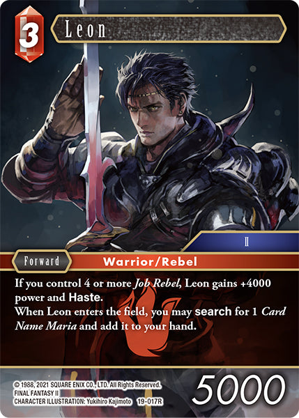 (017) Final Fantasy TCG From Nightmares Single: Leon (19-017) (V.1) Holo Rare