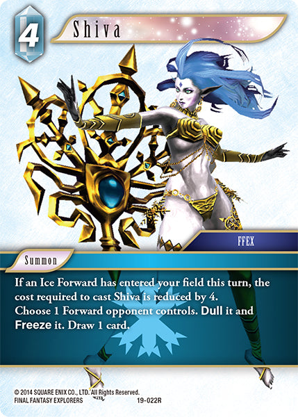 (022) Final Fantasy TCG From Nightmares Single: Shiva (19-022) Holo Rare