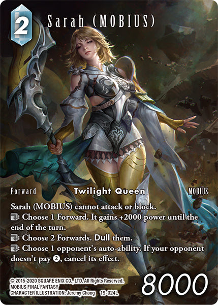 (024) Final Fantasy TCG From Nightmares Single: Sarah (MOBIUS) (19-024) (V.2) Holo Legend