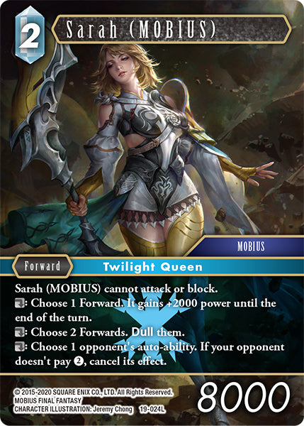 (024) Final Fantasy TCG From Nightmares Single: Sarah (MOBIUS) (19-024) (V.1) Holo Legend