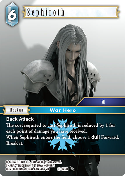 (025) Final Fantasy TCG From Nightmares Single: Sephiroth (19-025) Holo Rare