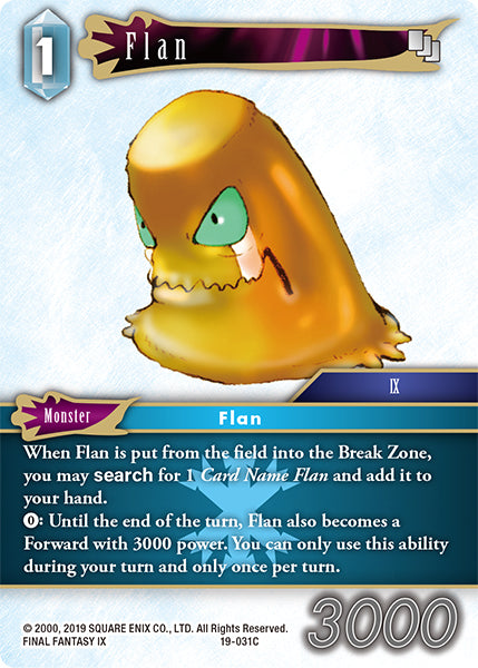 (031) Final Fantasy TCG From Nightmares Single: Flan (19-031) Holo Common